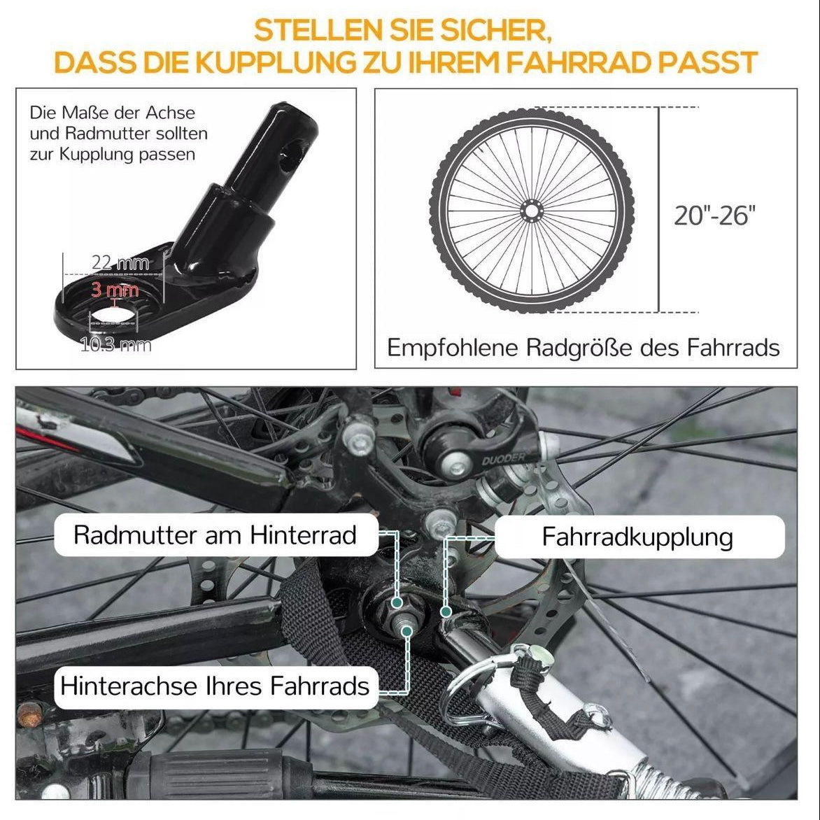 Fahrrad Lastenanhänger 40kg Transportanhänger