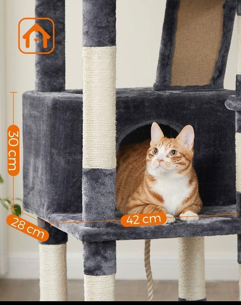 Kratzbaum XXL 206cm Katzenbaum Deckenhoch Grau