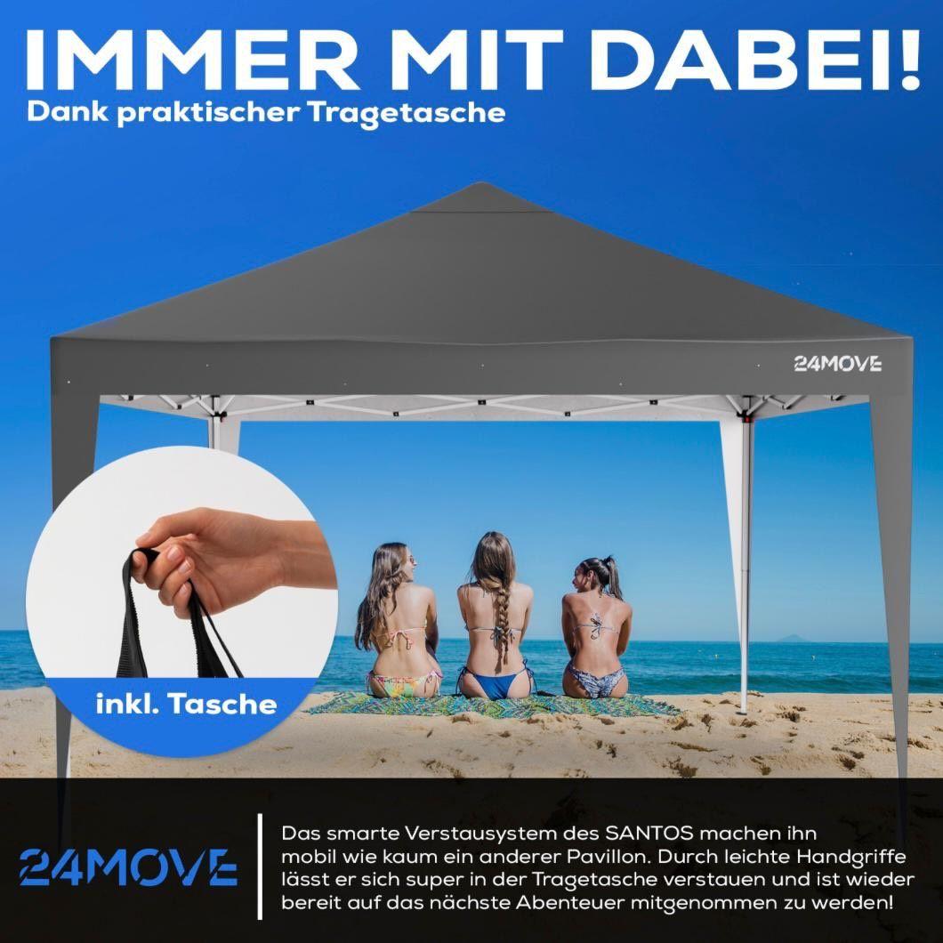 Pavillon 3×3m moderner Sonnenschutz für Garten & Terrasse