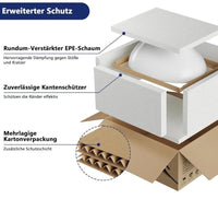 Aufsatzwaschbecken Keramik Weiß Ovales Waschbecken
