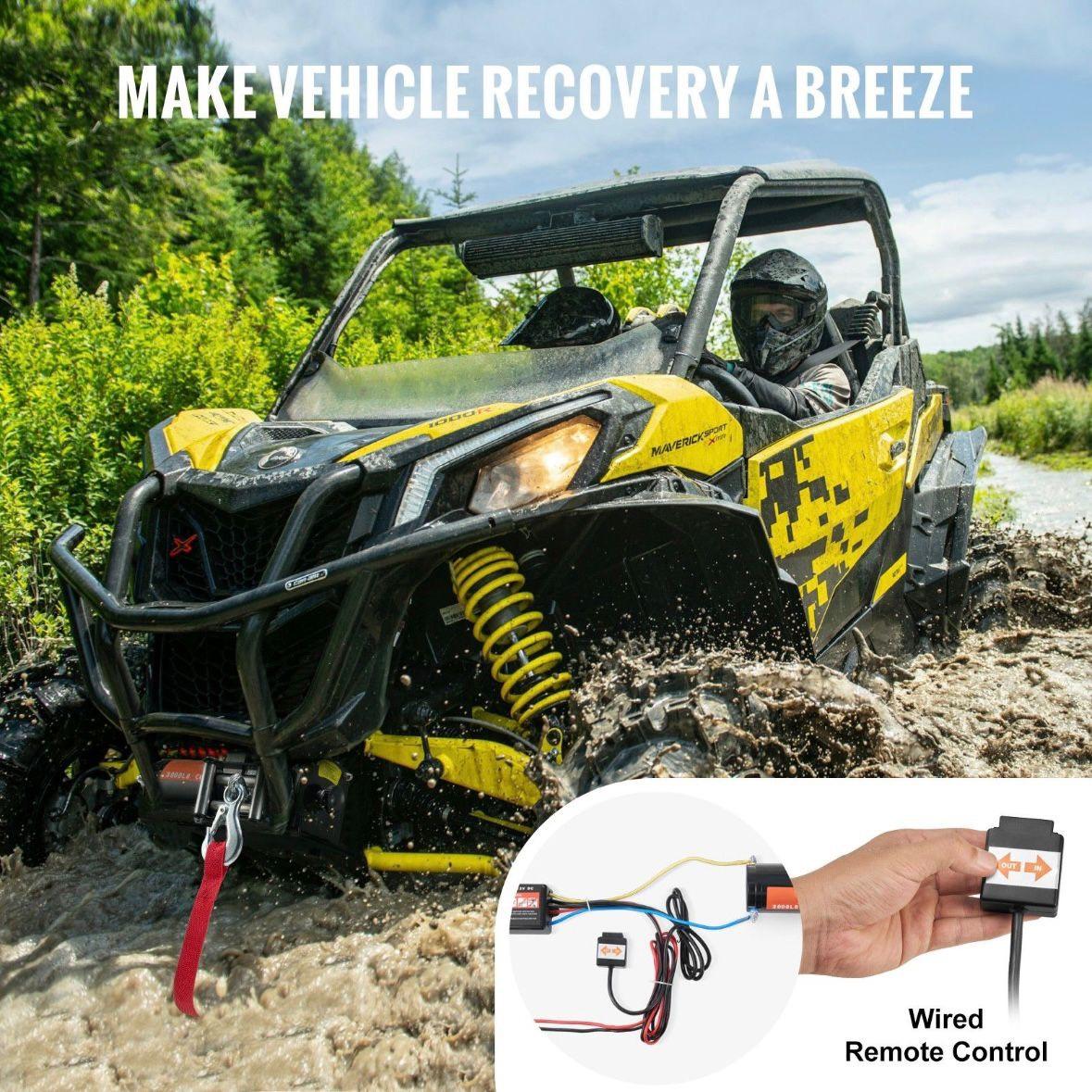 Elektrische Seilwinde 12V 1361kg ATV Offroad