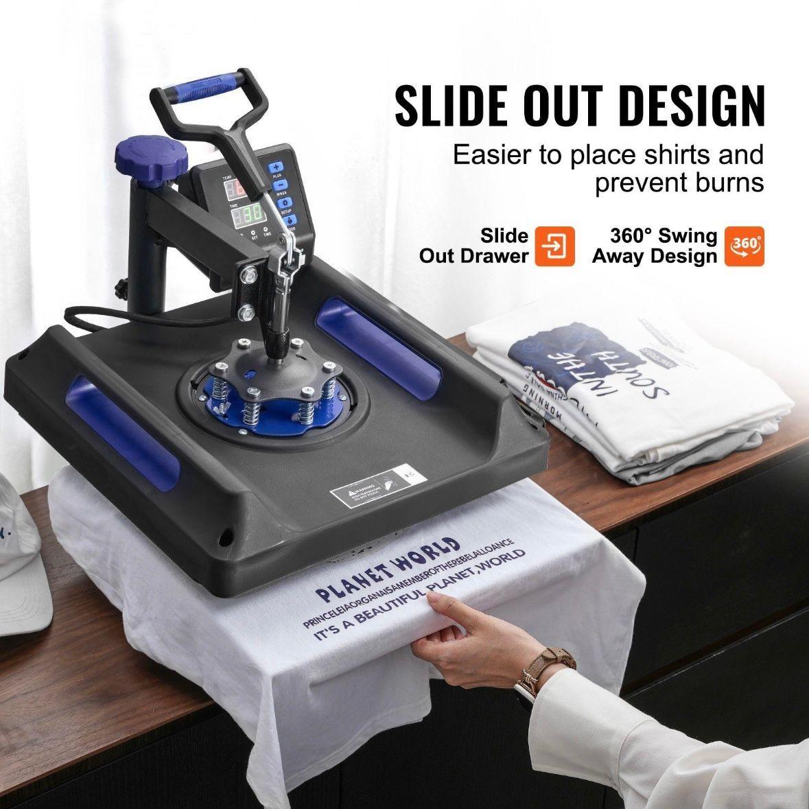 8in1 Heißpresse Transferpresse für Textilien & Tassen