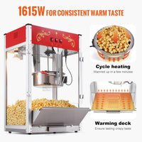 Popcornmaschine im Kino-Design 1615 W Profi Popcorn Maker