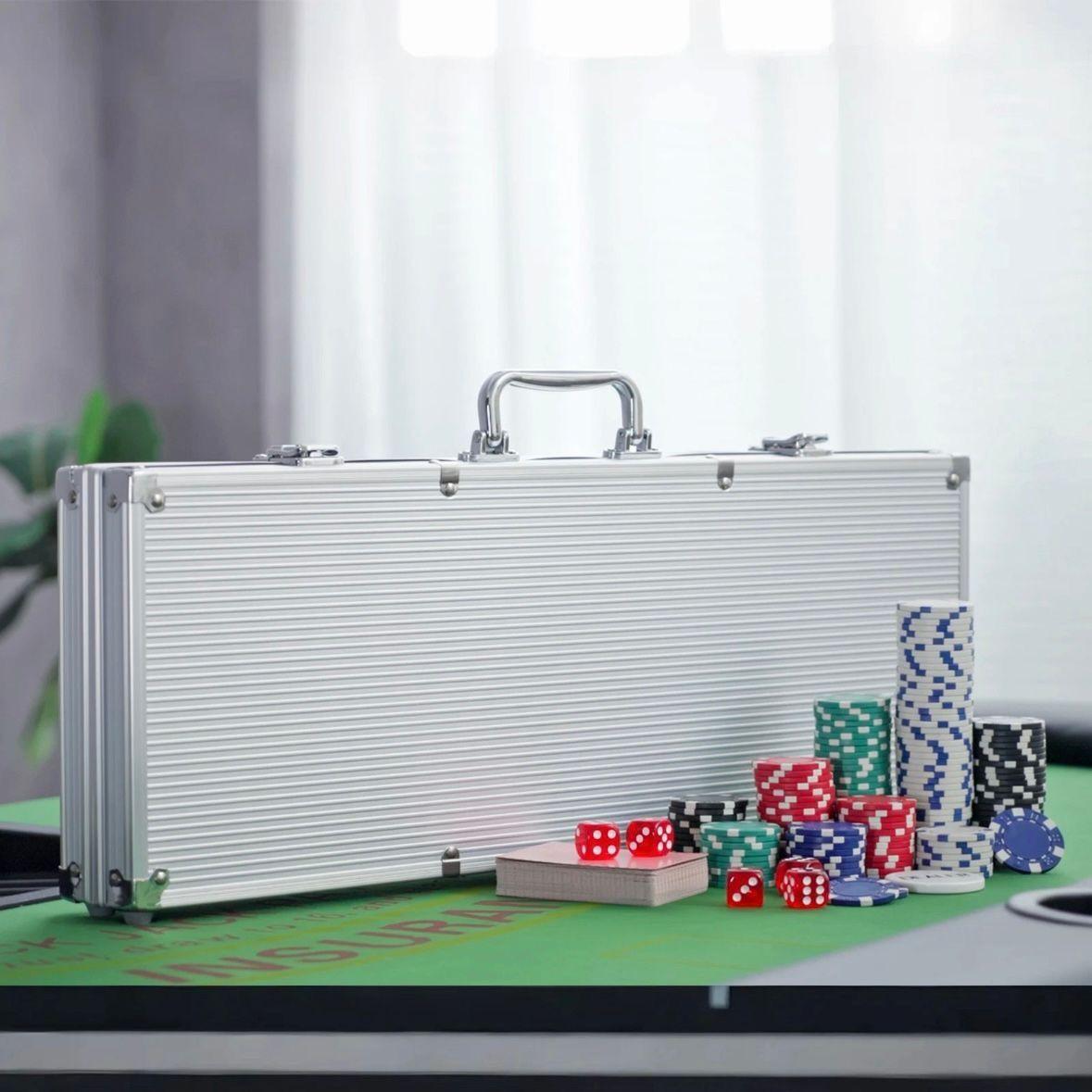 Pokerkoffer Set 500 Chips – Casino Komplettset