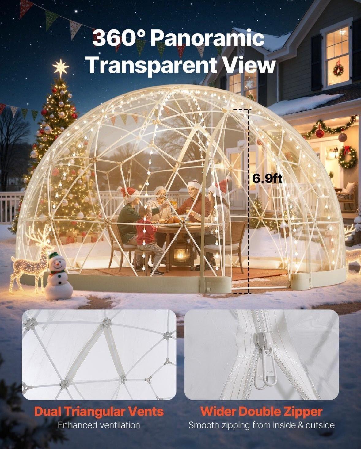 Garten Kuppelzelt 10–14 Personen mit Panoramablick