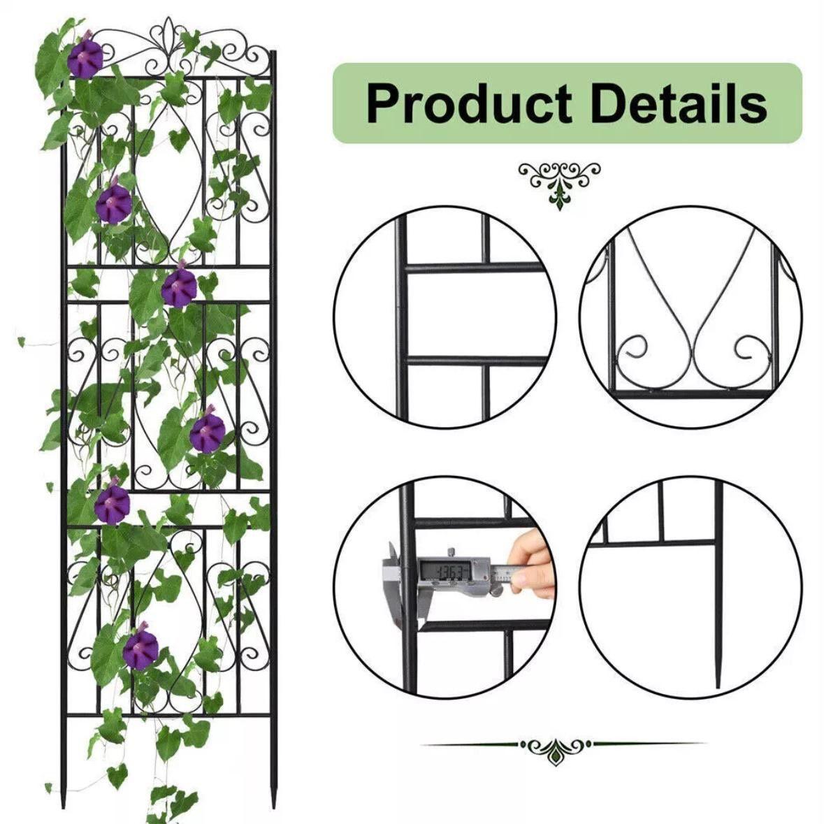 2er Set Rankgitter Metall Gartenspalier Rankhilfe Pflanzenstütze