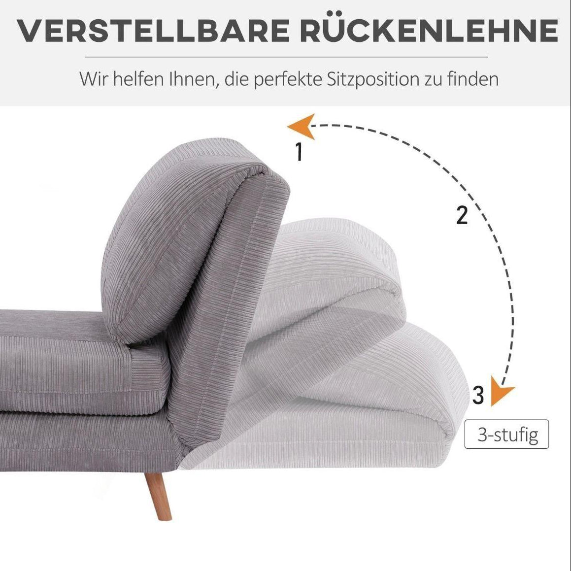 2in1 Schlafsessel mit Schlaffunktion Klappbares Schlafsofa