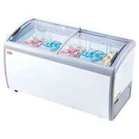 Eisvitrine 362L Tiefkühltruhe mit LED & Glasschiebetüren