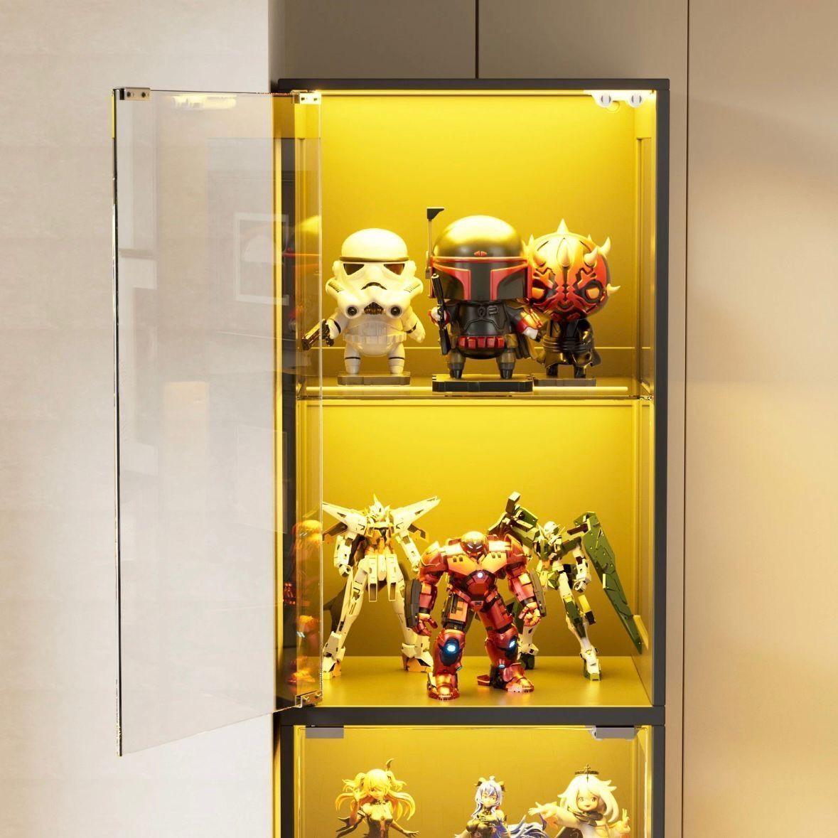LED Glasvitrine schwarz