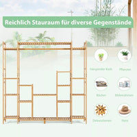 Pflanzenständer Bambus 9 Ebenen Hängeregal Pflanzenregal Indoor Outdoor