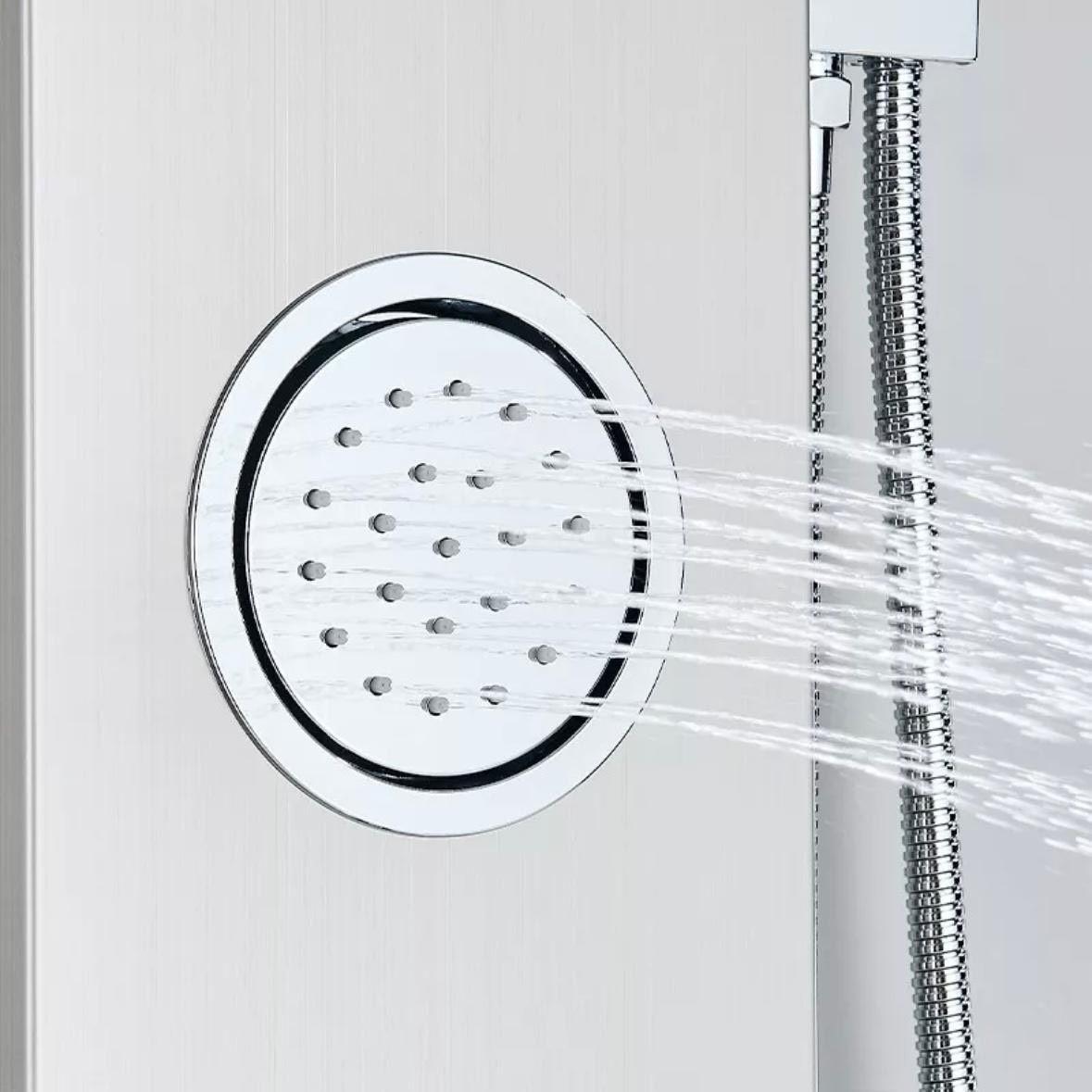 Edelstahl Duschpaneel mit Regendusche & Massagejets