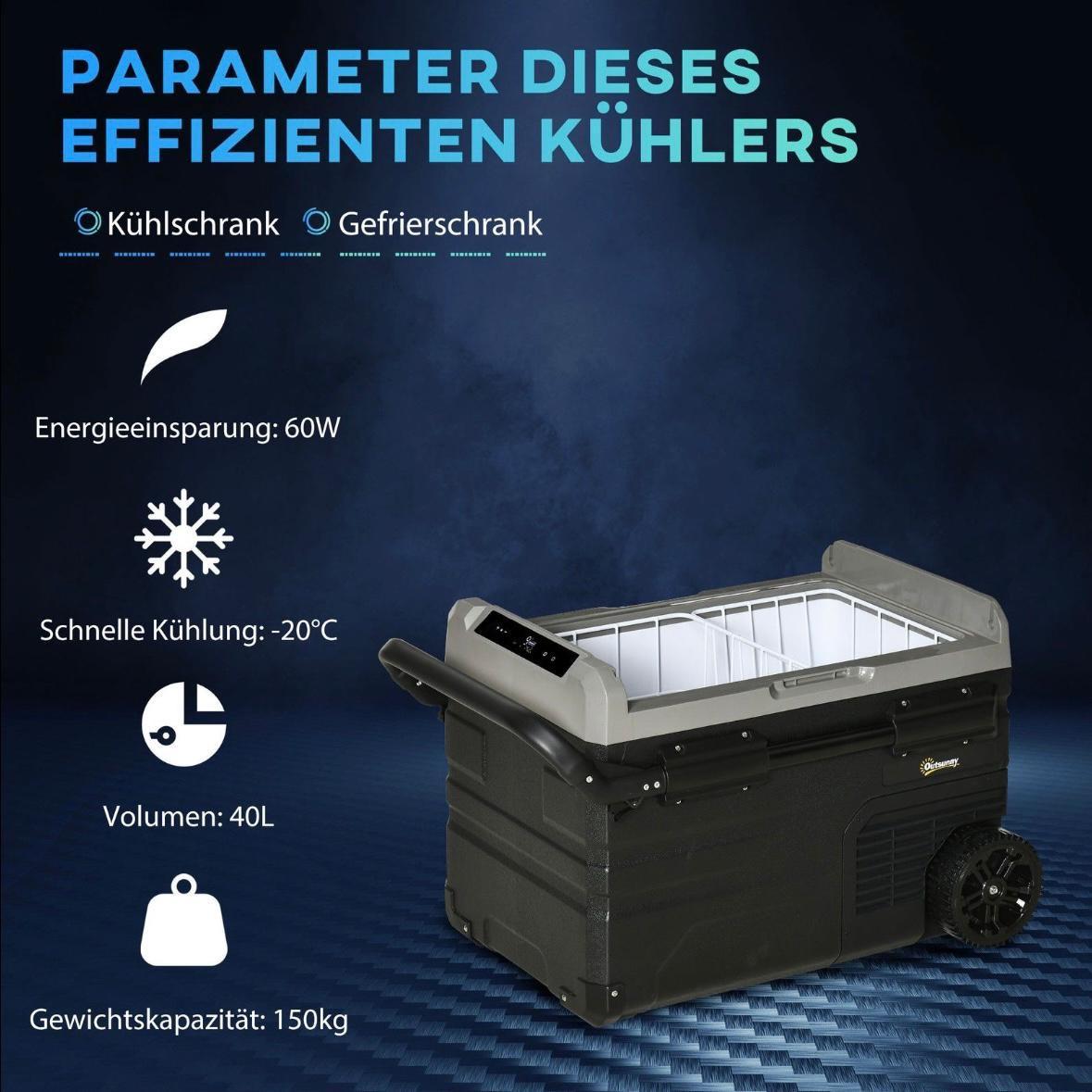 40L Kompressor Kühlbox Auto-Kühlschrank bis −20 °C