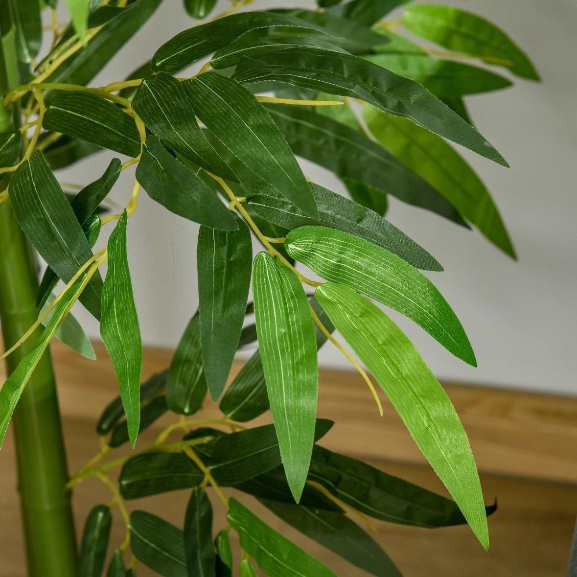 Künstlicher Bambusbaum 160cm Kunstpflanze Deko Topf