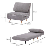 2in1 Schlafsessel mit Schlaffunktion Klappbares Schlafsofa
