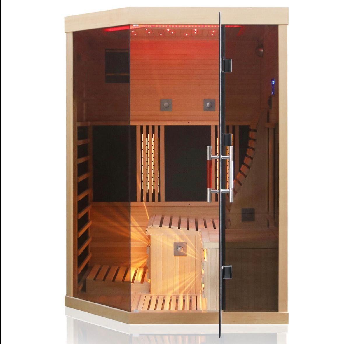 Infrarotkabine 1–2 Personen mit Vollspektrumstrahlern LED & Soundsystem