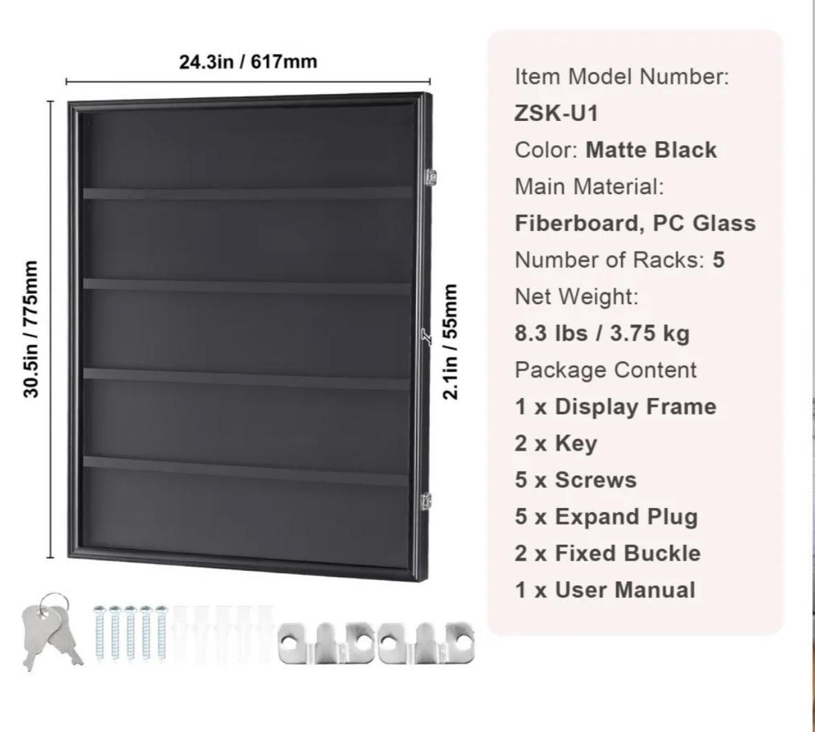 Wandvitrine für Sammelkarten – Abschließbar mit UV-Schutz & Filz
