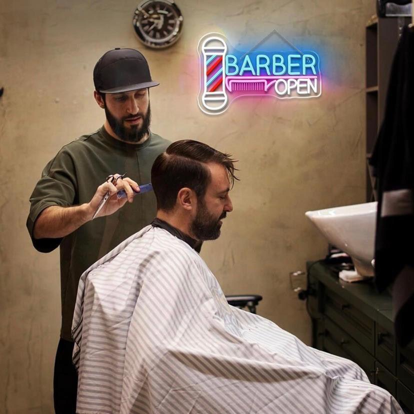 LED Neon Schild Barber OPEN