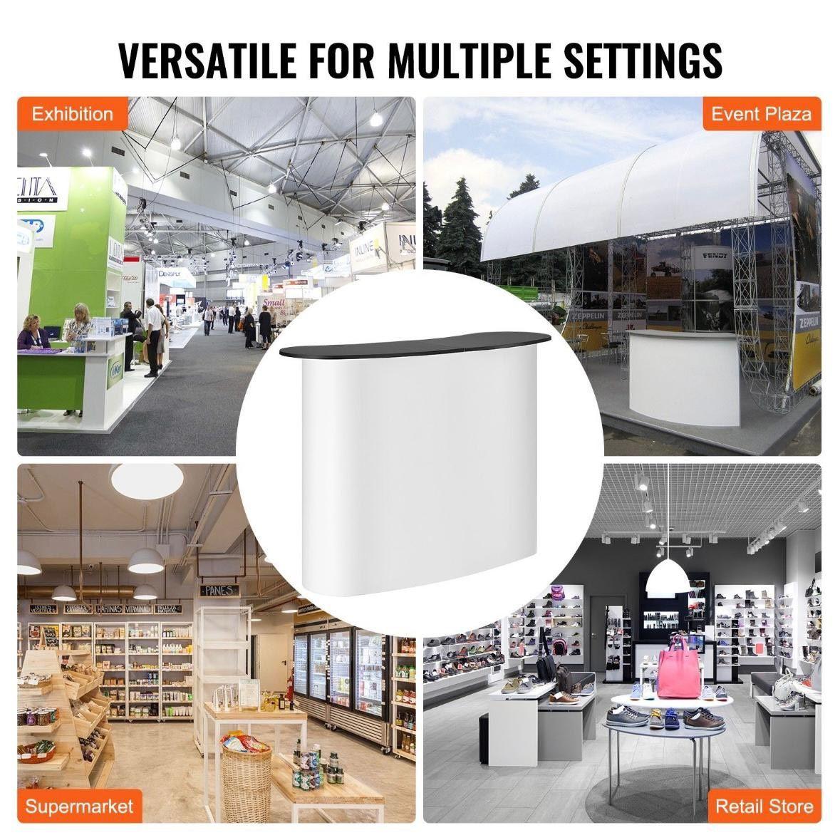 Mobiler Messetresen Promotionstand mit Stauraum & Holzplatte