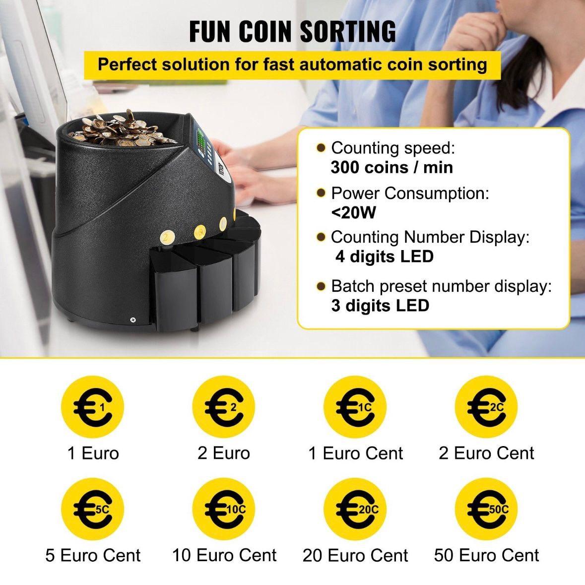 Münzzähler & Münzsortierer für Euro