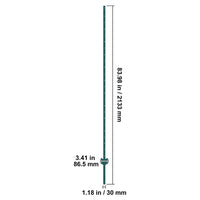 10er Set Zaunpfosten Metall 213cm