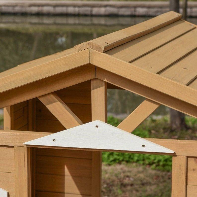 Holz Kinderspielhaus Gartenhaus mit Bank