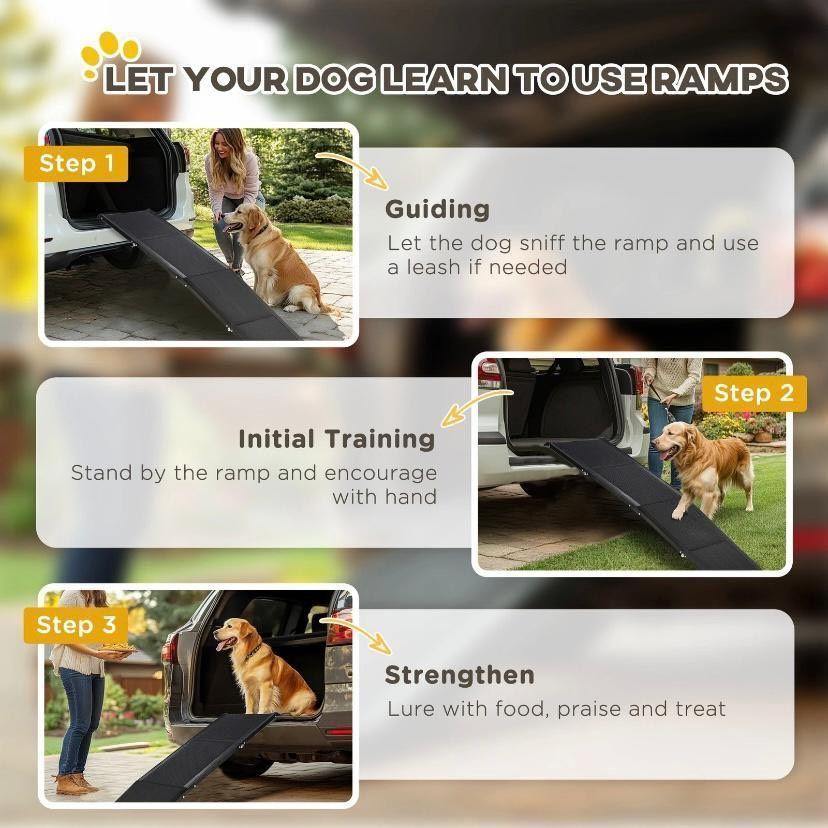 Hund Rampe Auto klappbar 158 cm Einstiegshilfe Haustier