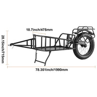 Fahrradanhänger 32kg Einrad Transportanhänger mit 20” Reifen & Stahlrahmen