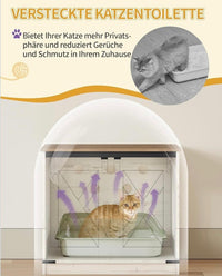 Kratzbaum Katzenschrank Futterstation 173cm Katzen