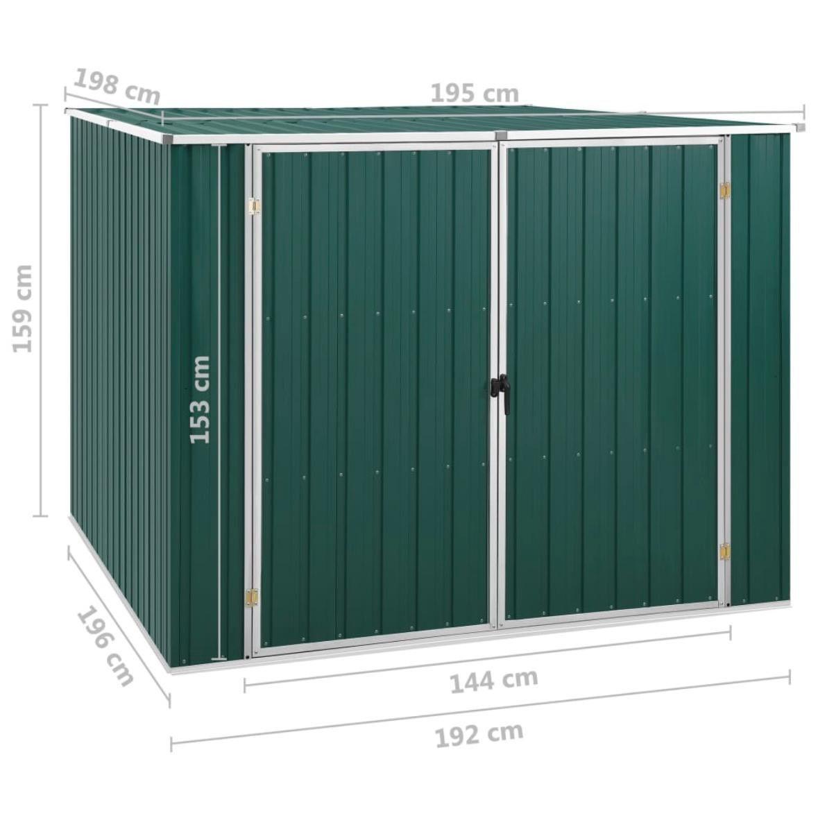 Metall-Gerätehaus mit Doppeltür Wetterfester Gartenschuppen