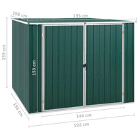 Metall-Gerätehaus mit Doppeltür Wetterfester Gartenschuppen