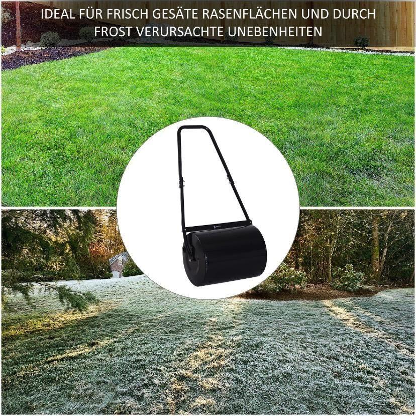 Gartenwalze 60L Rasenwalze Stahl 50cm Walze