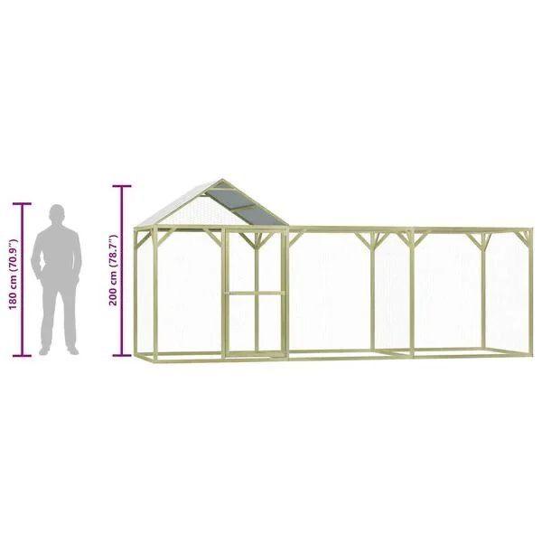 Hühnerstall Hühnergehege 4,5x1,5m Hühner
