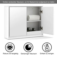 Spiegelschrank Weiß mit 2 Spiegeltüren Badezimmerschrank