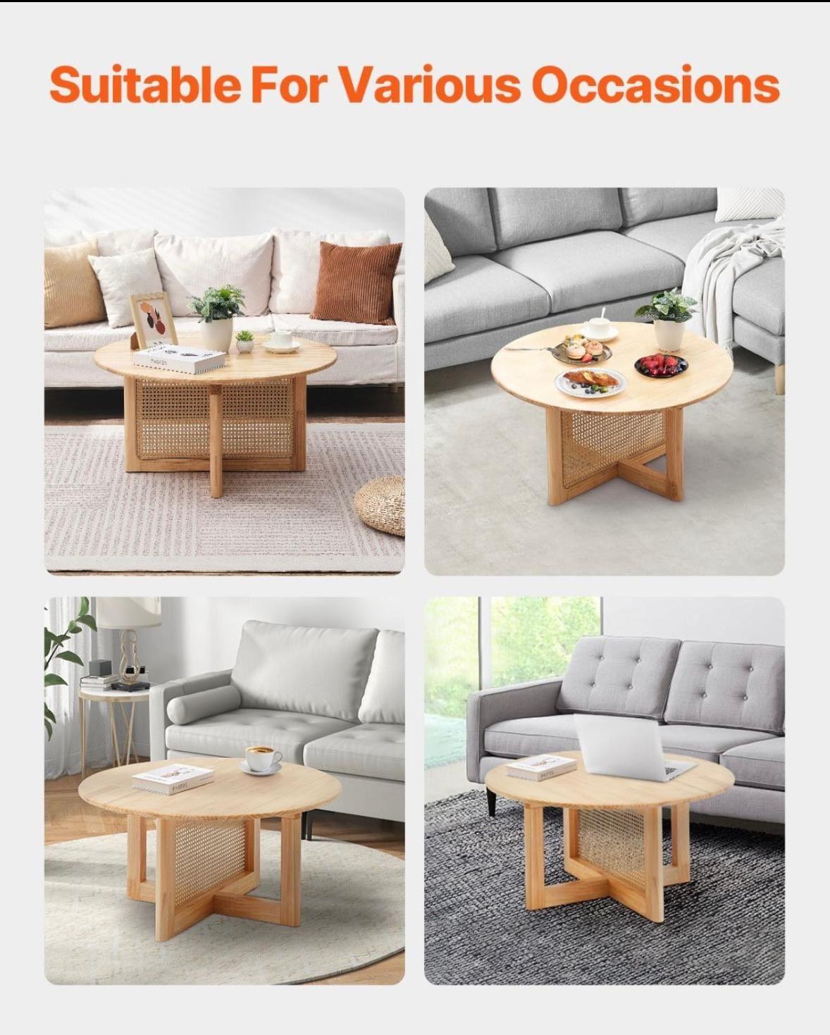 Couchtisch Rattan-Design Boho & modern