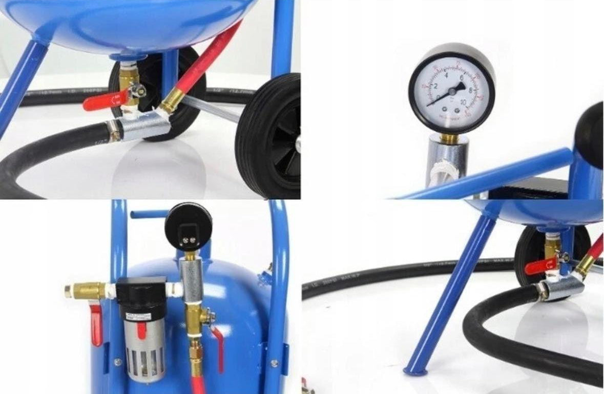 Siphon-Sandstrahler 38L mit Zubehör & 5 Düsen