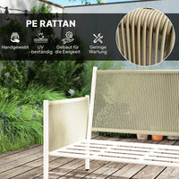 Polyrattan Gartenmöbel Set 4-teilig  Sofa, Sessel & Couchtisch