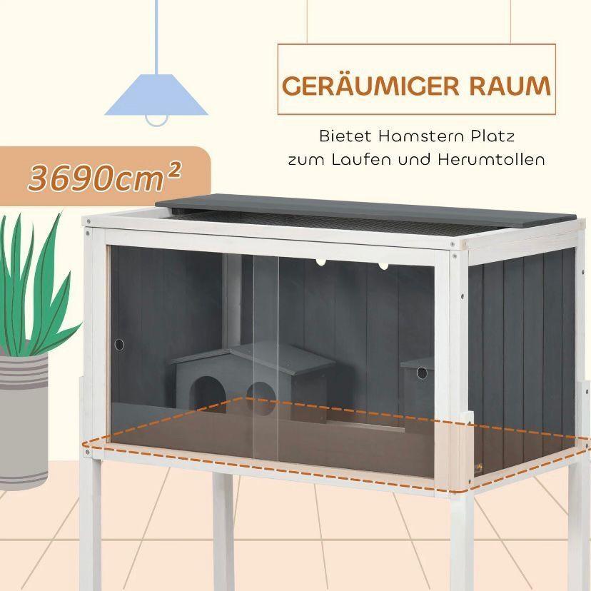 Hamsterkäfig Holz Kleintierkäfig mit Plattformen Hütten