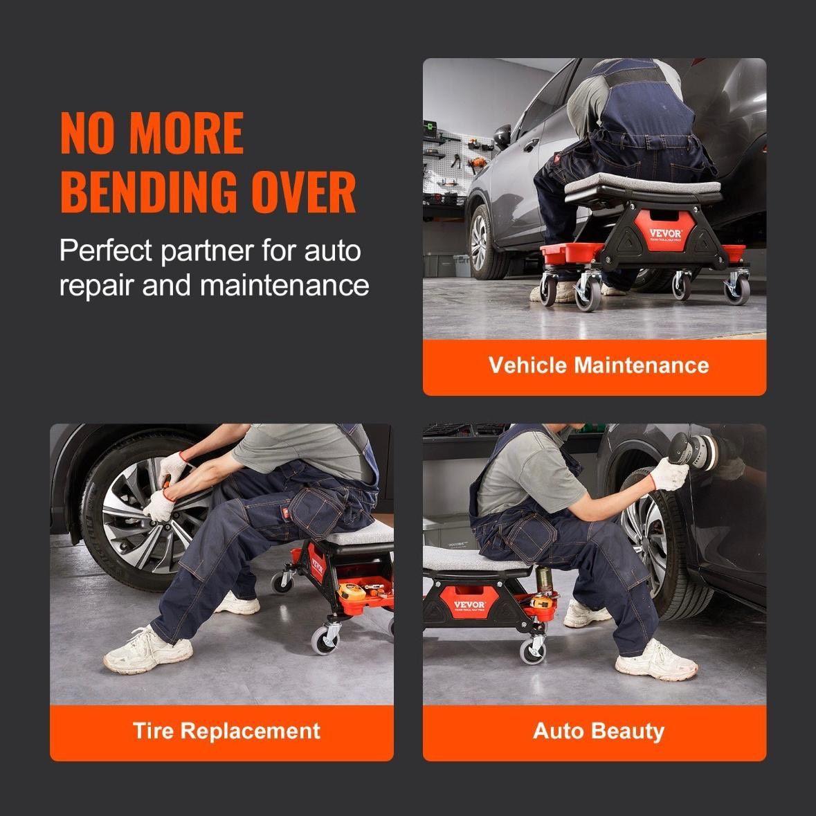 Werkstatthocker rollbar 360° drehbar