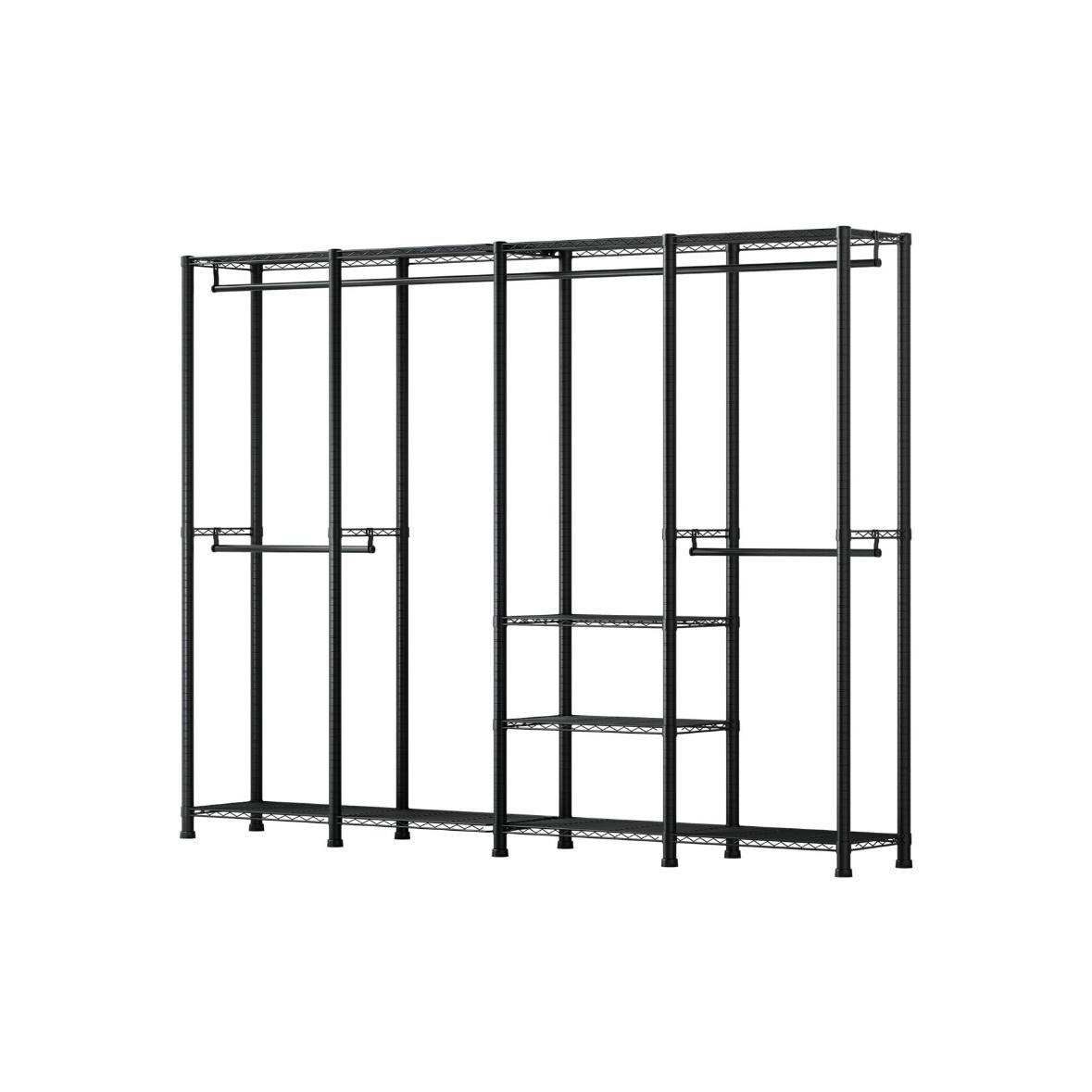 Offener Kleiderschrank XXL mit 10 Regalen & 4 Kleiderstangen extrem belastbar