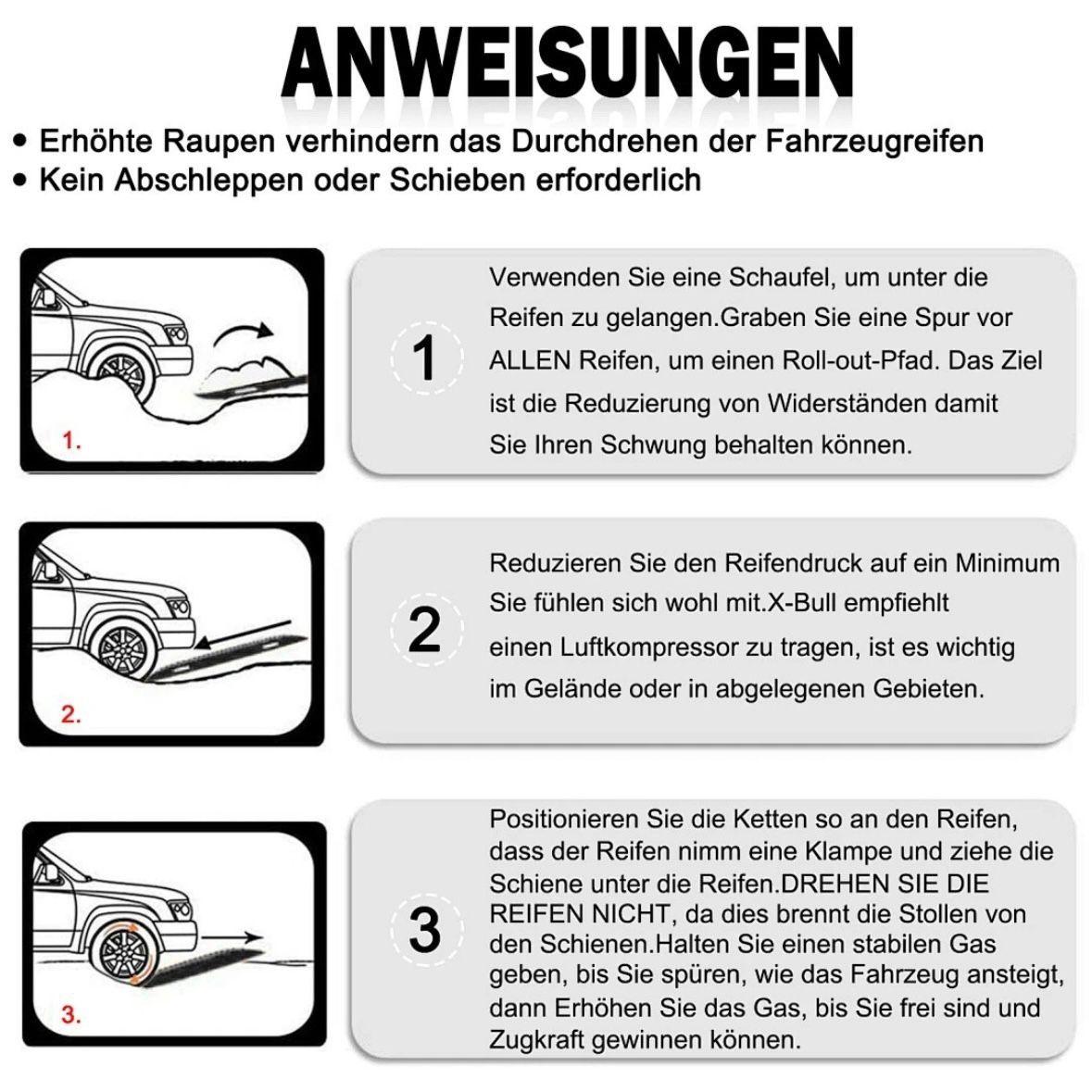 2x Offroad Sandbleche 10t Anfahrhilfe Schnee Schlamm