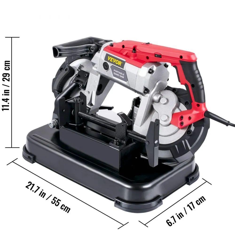 Metall Bandsäge 1100W tragbar mit Basis Gehrungsschnitte