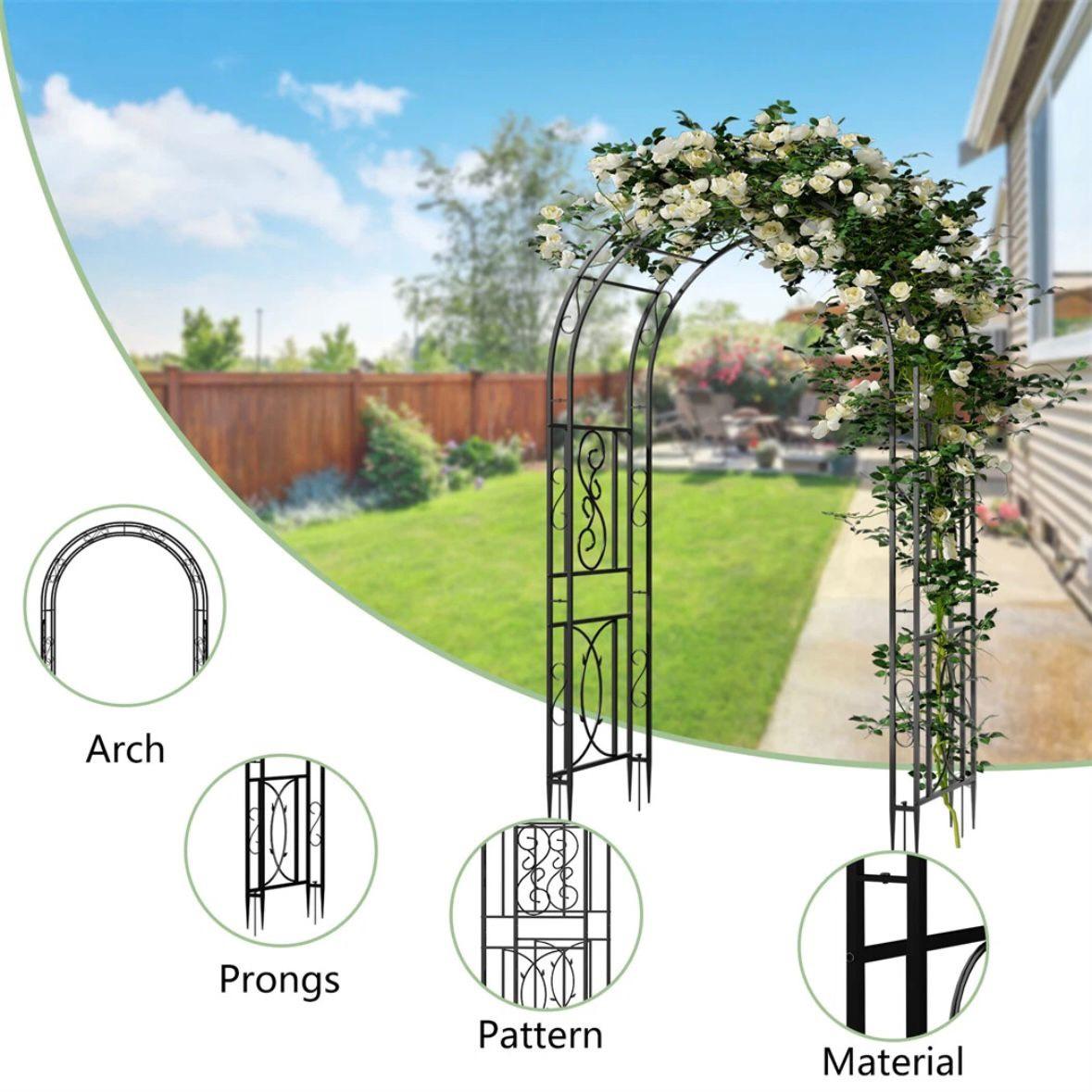Rosenbogen Metall Gartenbogen Rankhilfe Schwarz Eisen