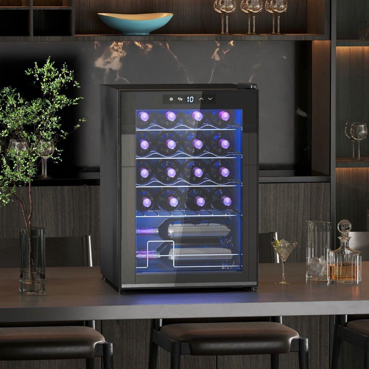 Weinkühlschrank 20 Flaschen 53L 5–18°C LED