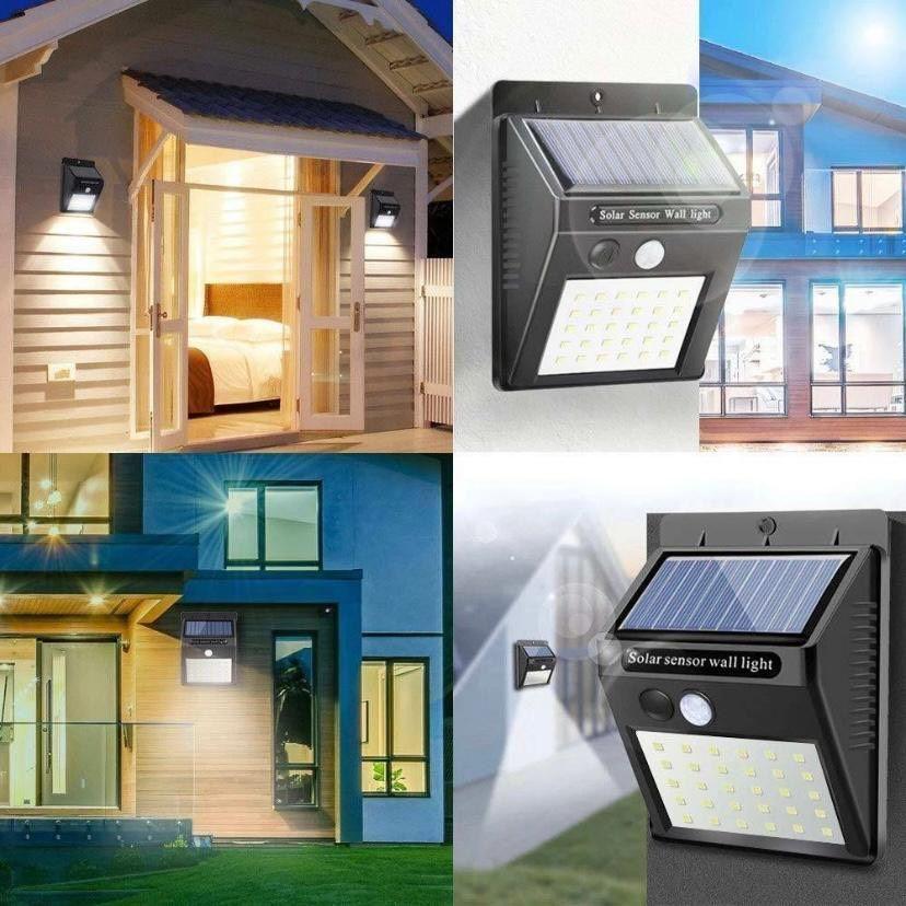 Solar LED Außenleuchte Bewegungsmelder Wandlampe
