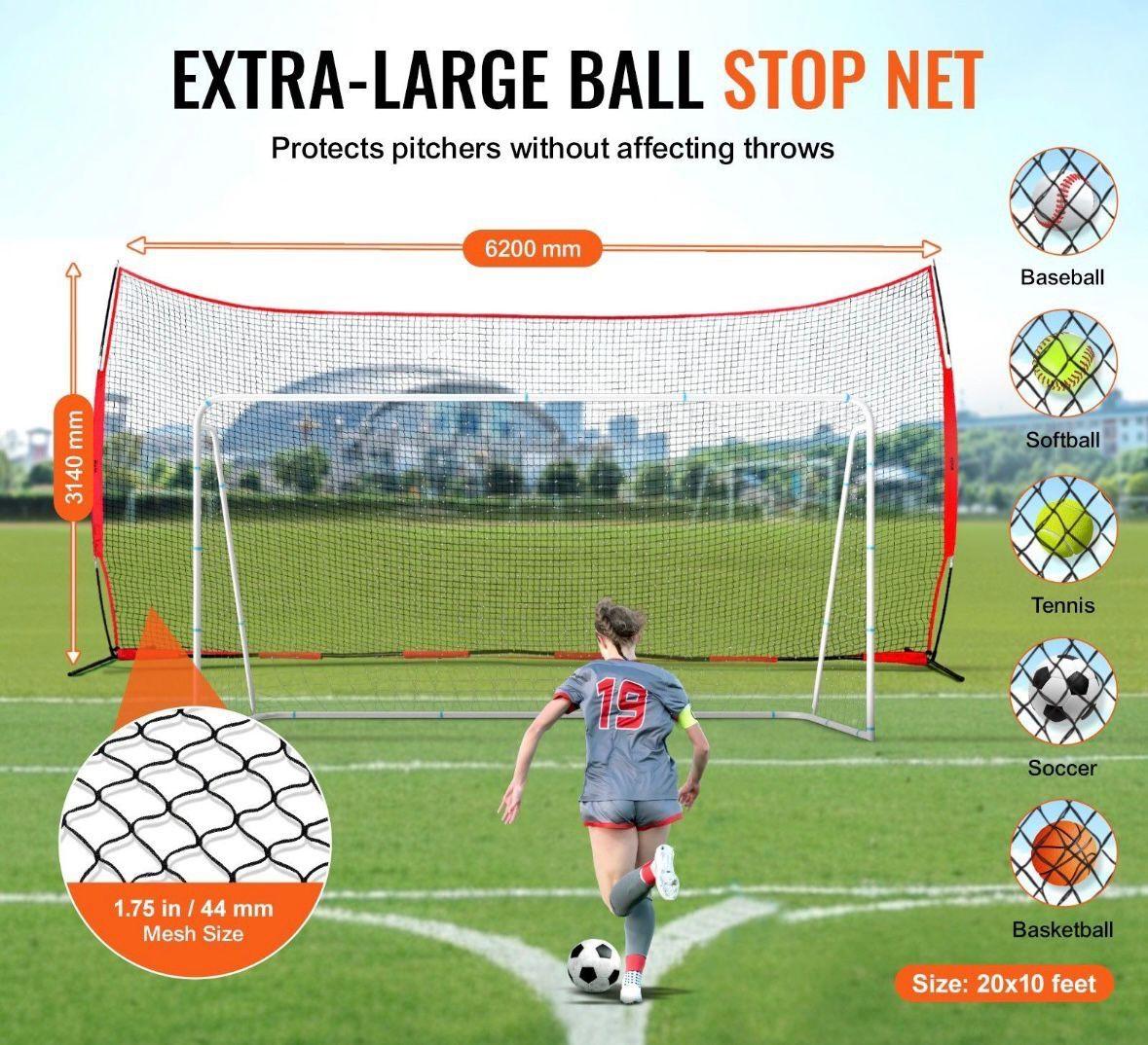Multifunktionales Backstop-Netz für Ballsportarten