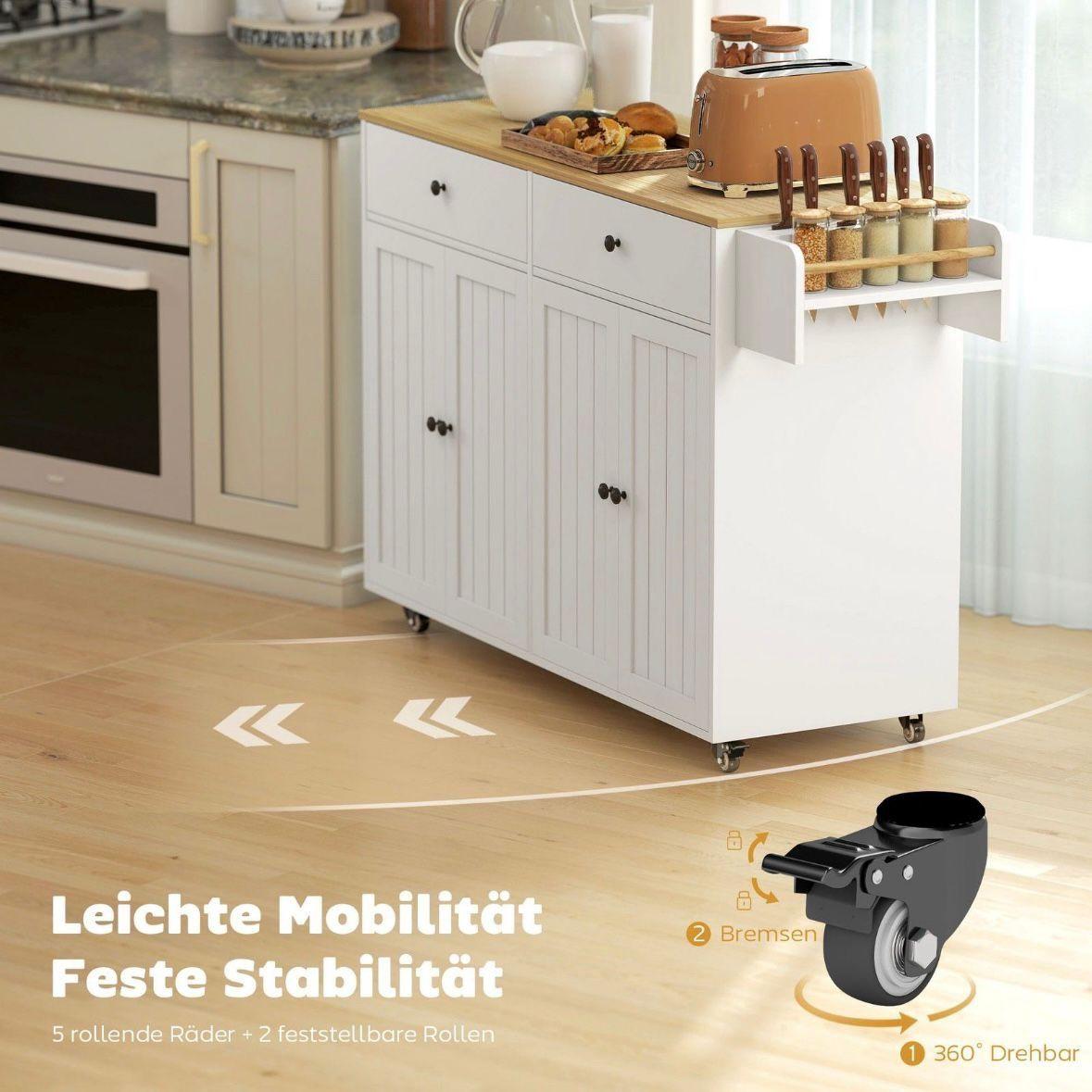 Kücheninsel/Küchenwagen auf Rollen flexibel & funktional