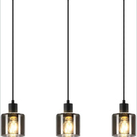 Pendelleuchte Vintage Rauchglas E27 Hängelampe Industrial Design