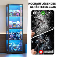 LED Glasvitrine schwarz