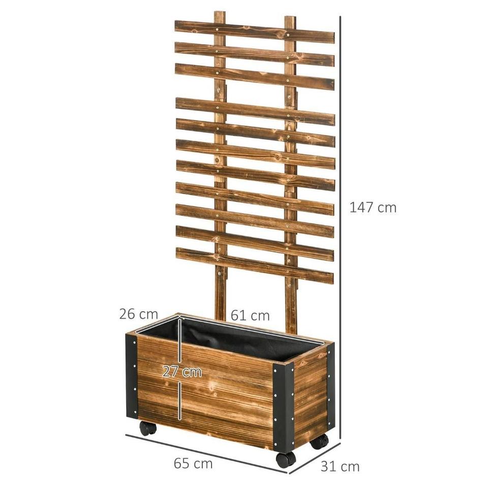 Hochbeet Rankgitter Blumenkasten Tannenholz Beet