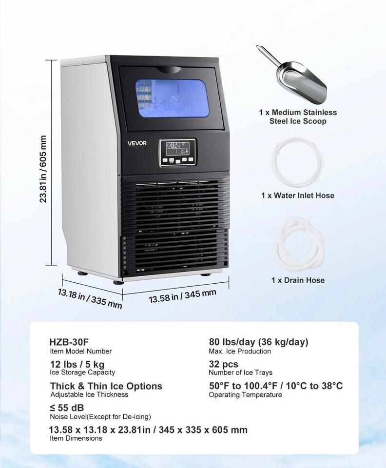Kommerzieller Eiswürfelbereiter  Eiswürfelmaschine 36kg/Tag